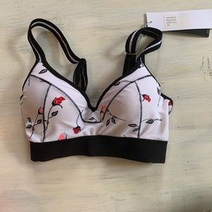 Adam Selman Sport Push It Bra White Rose Xs
